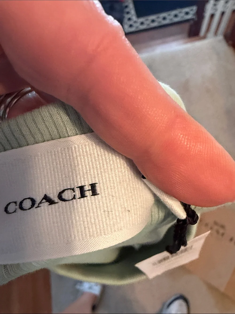 Coach Mint Green Logo Short Sleeve Tee